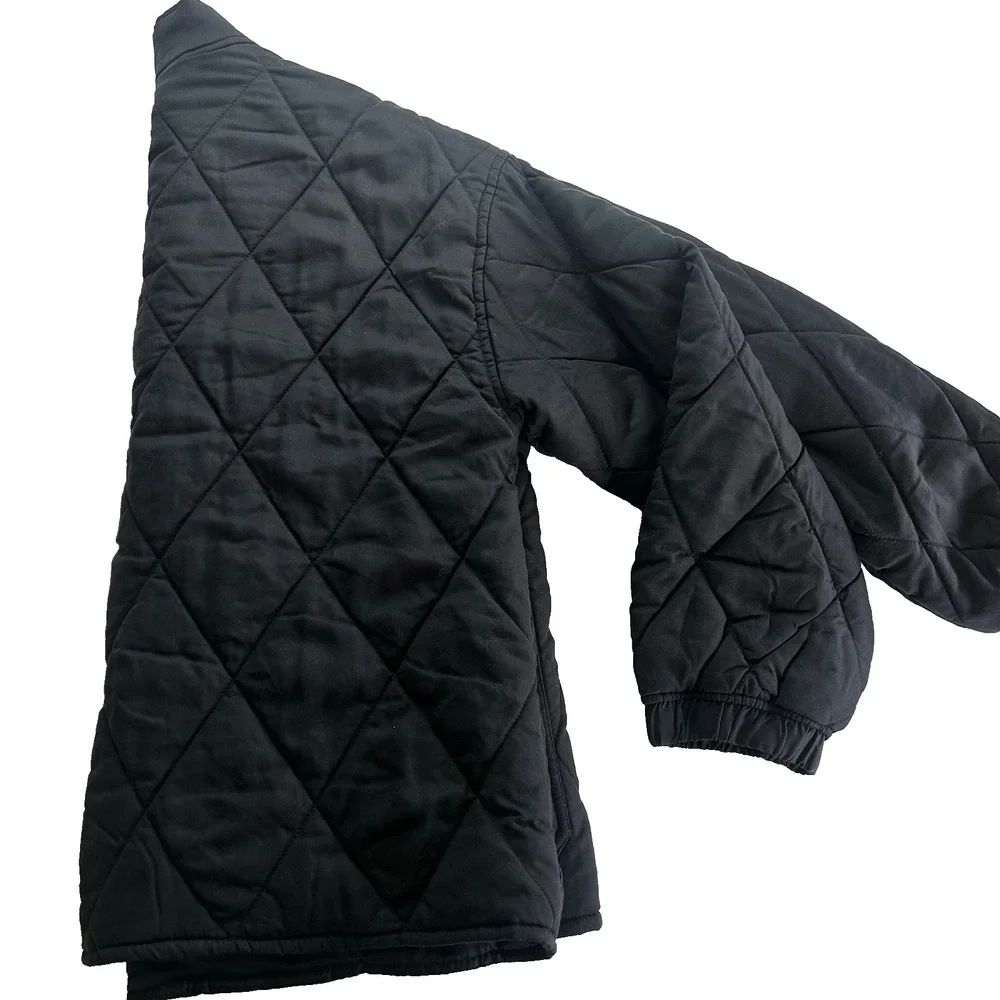 Social Standard by Sanctuary Women's Outdoors Snap Up Quilted Jacket Black L - Picture 9 of 9